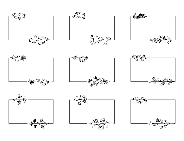 0004Floral frameW