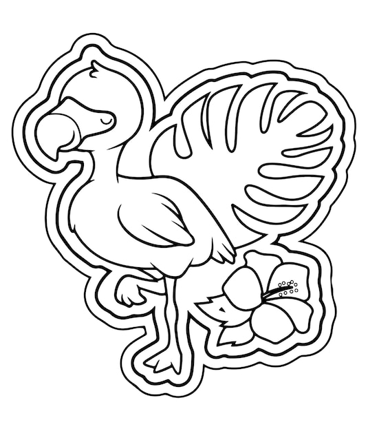 015 Flamingo Coloring book for kids