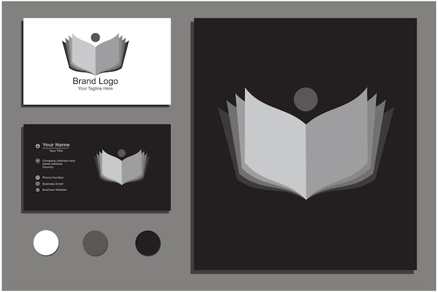 02 abstract vector book logo