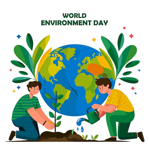 05 June World Environment day concept vector template design by ai