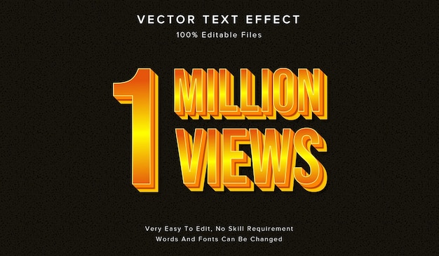 1 Million views 3d editable text effect