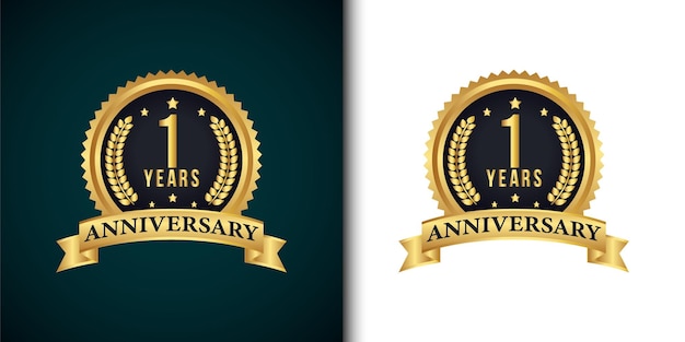 1 years anniversary logo template