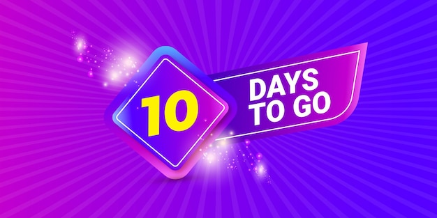 10 days to go banner design template