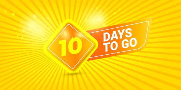 10 days to go banner design template