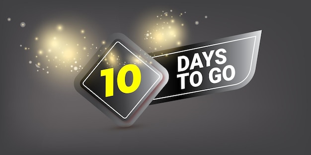 10 days to go banner design template