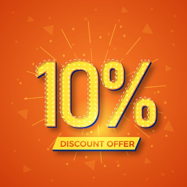 10% Discount offer label background