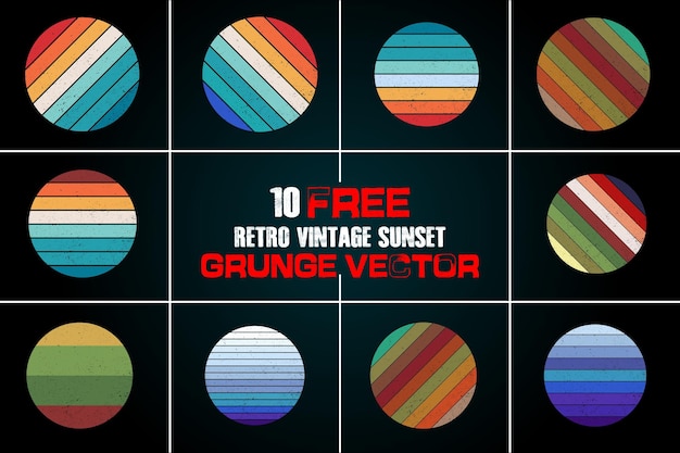 10 RETRO VINTAGE SUNSET Background Nostalgic Retro Sunset Dreams vintage retro