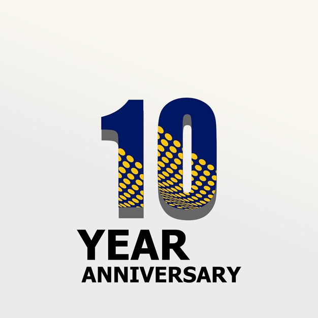 10 Year Anniversary Logo Vector Template Design Illustration elegant