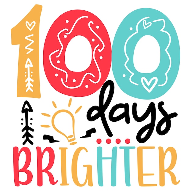 100 days Of School SVG Design