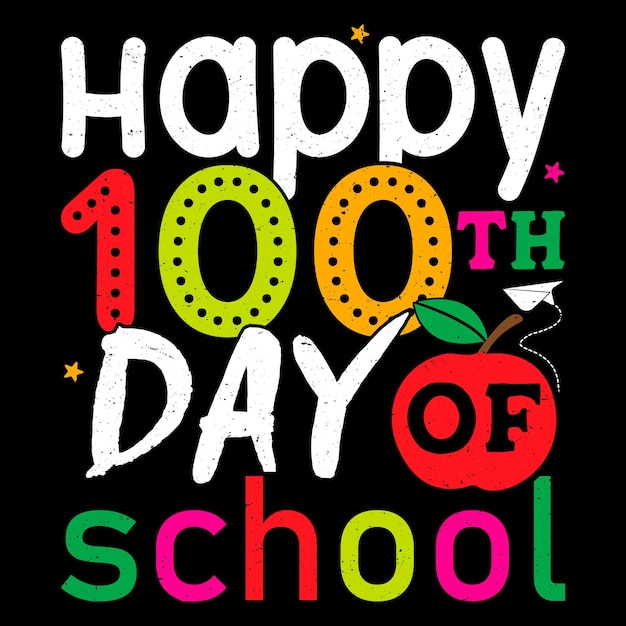 Vector 100 days of school tshirt back to school shirt