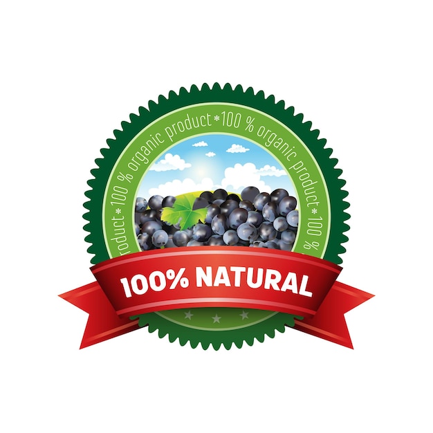 100 natural black grape