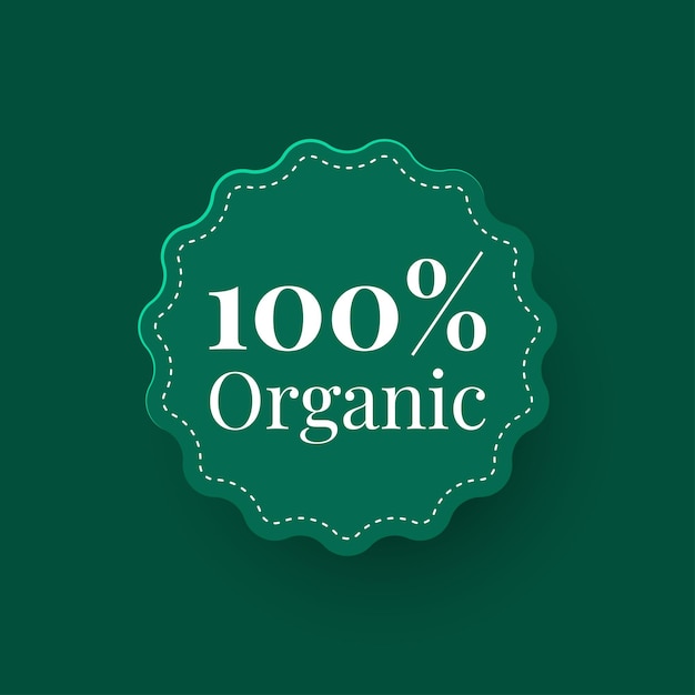 100 organic label template design