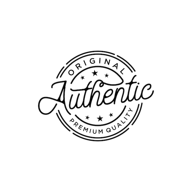 100 percent Original and Authentic hand written lettering for label badge Apparel logo