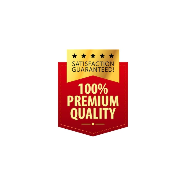 100 percent premium quality golden label product luxury elegant business icon