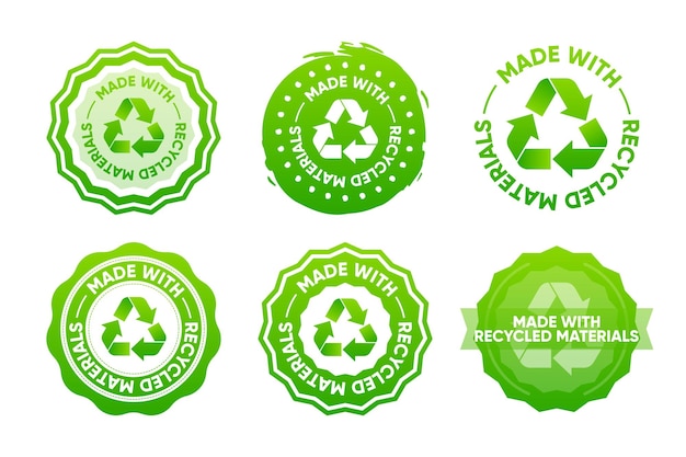 100 percent Recyclable Compostable Biodegradable Recycle Reuse Reduce Package label for eco packet