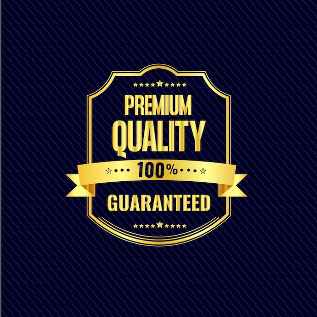 100 satisfaction guaranteed gold silver badge collection Premium Vector