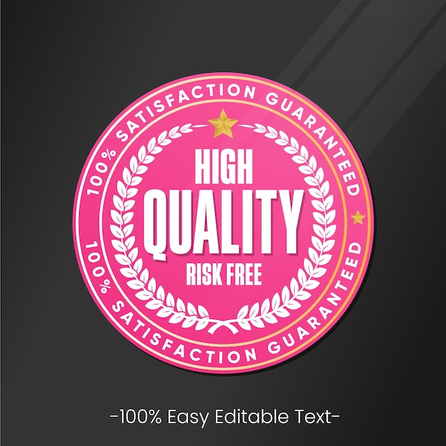 100 satisfaction guaranteed gold silver colorfull badge collection