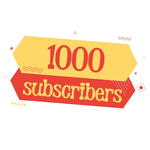 1000 Subscribers Thank You Free Vector HD