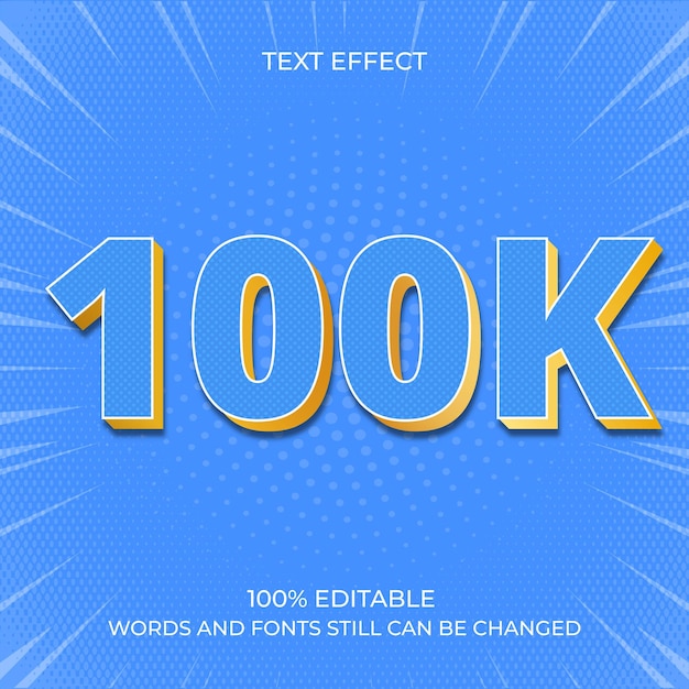 100K fully editable 3D text effect design