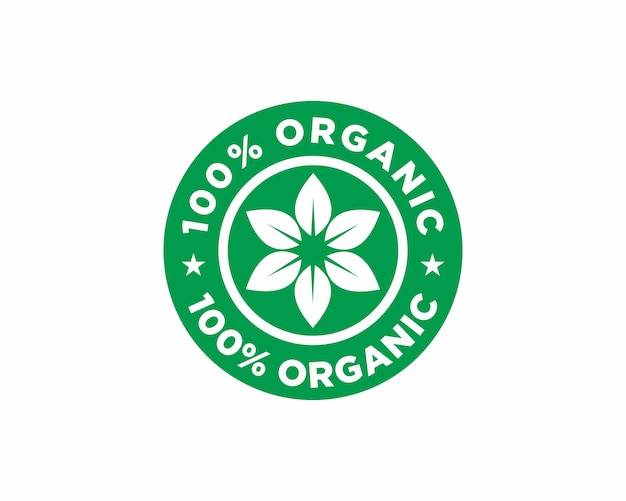 100percent organic food certified label