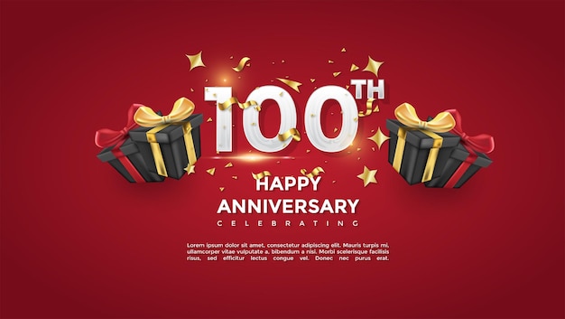 100th anniversary illustration background