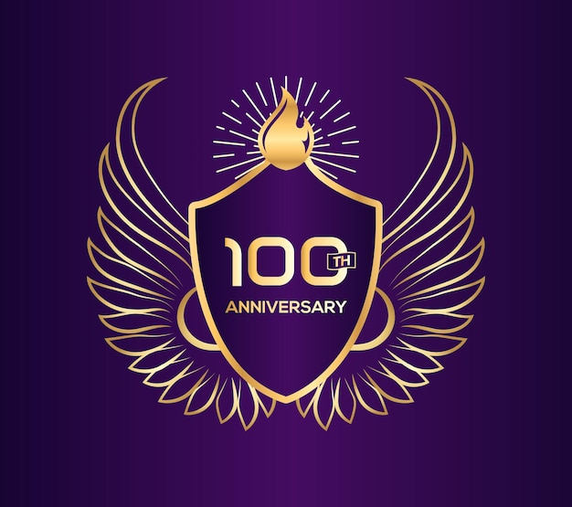 100th anniversary logo vector