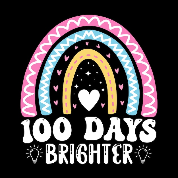 100th days of school, hundred days t-shirt design, Coloring t shirt, Kids T-shirt design