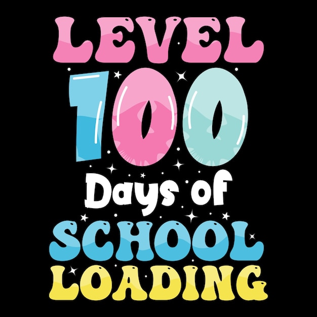 100th days of school t shirt, hundred days t shirt design, 100th days celebration t shirt, Kids Colo