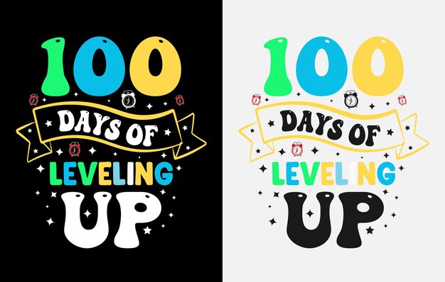 100th days of school t shirt , hundred days t shirt design set