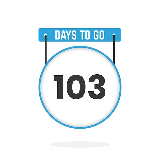 103 Days Left Countdown for sales promotion 103 days left to go Promotional sales banner