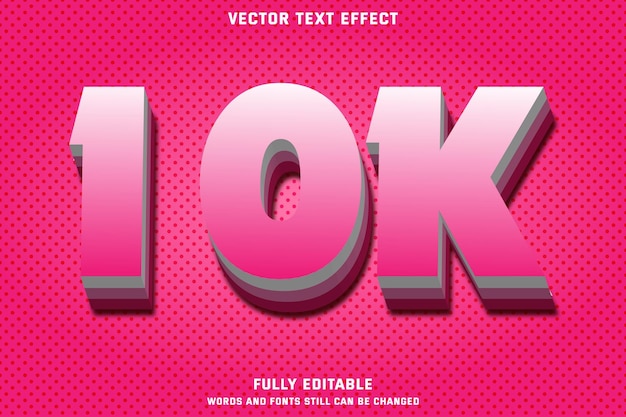 10k follower text effect social media post