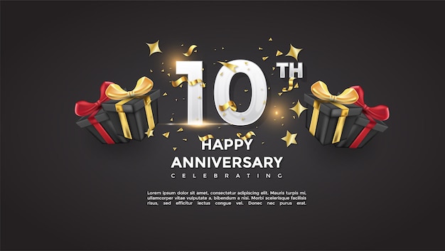 10th anniversary illustration background