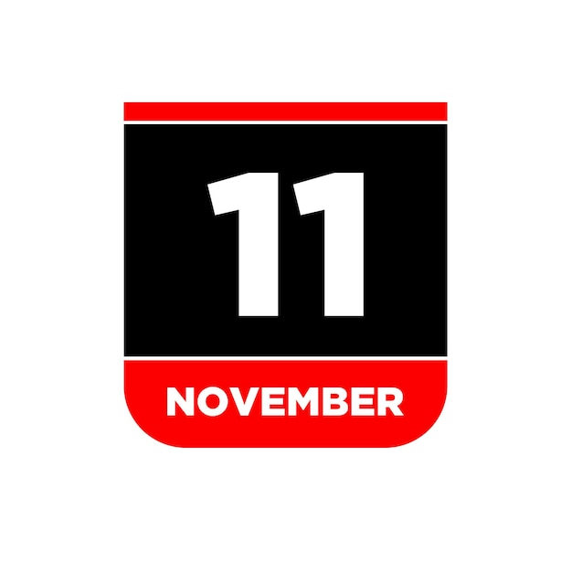 10th November calendar date icon 9 Nov lettering