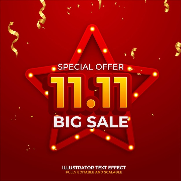 11.11 Online Shopping sale poster or flyer design