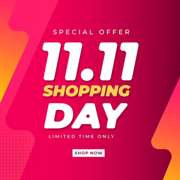 11 11 singles shopping day banner template Cellebrations of online shopping