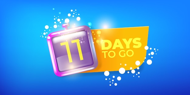 11 days to go banner design template