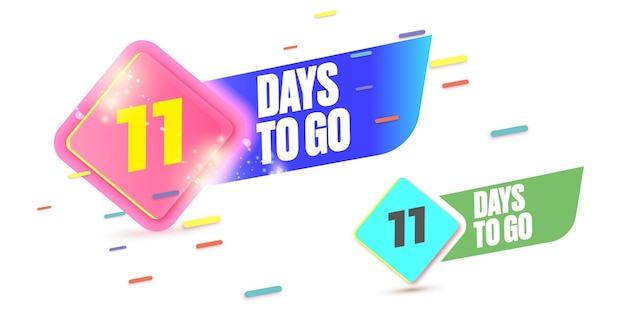 11 days to go banner design template