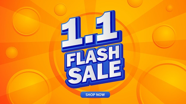 11 January Shopping Day Sale Banner Promotion Flash sale