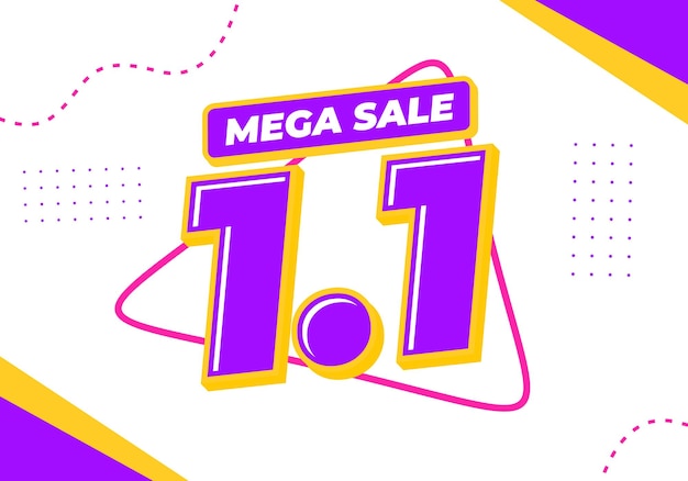 11 Mega sale online banner