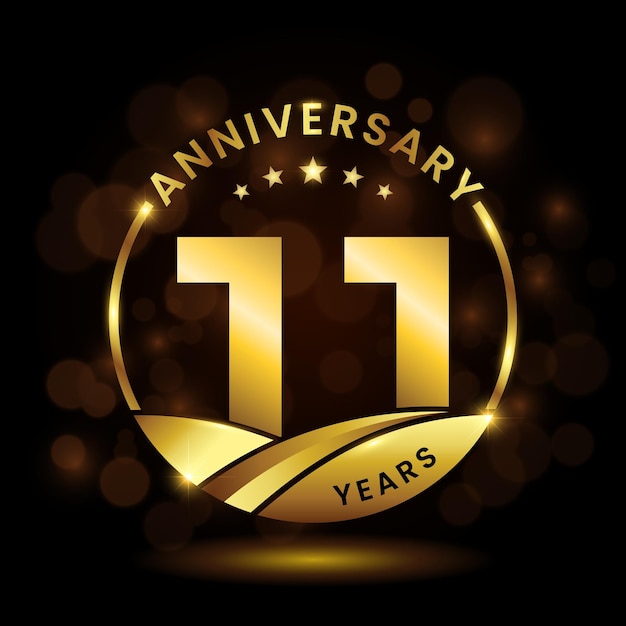 11 years anniversary Anniversary celebration logo design vector template illustration