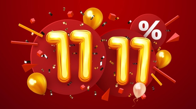 1111 Shopping day sale Global shopping world day 1111 Crazy sales online