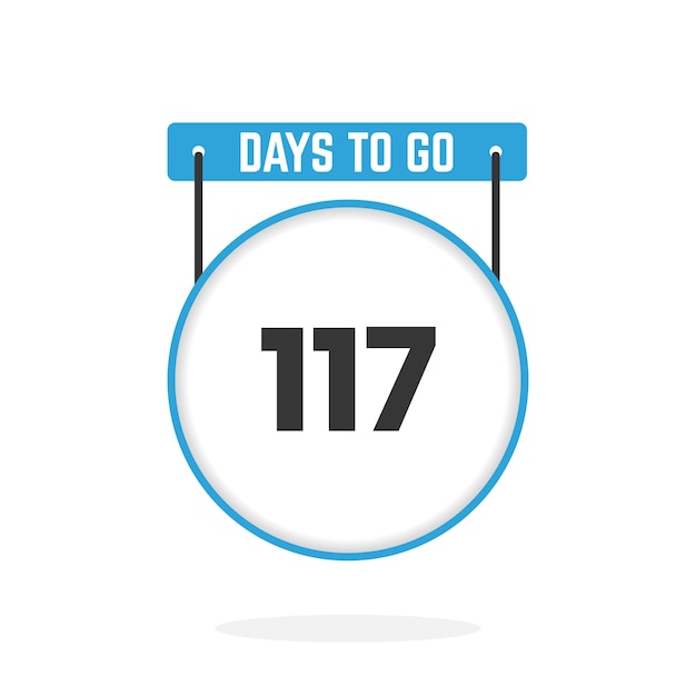 117 Days Left Countdown for sales promotion 117 days left to go Promotional sales banner