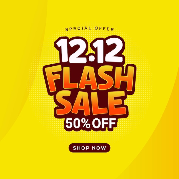 12 12 online shopping day year end sale banner discount promotion