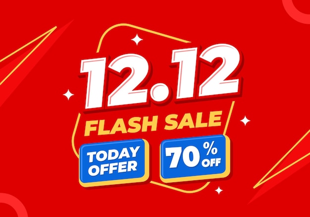 12.12 Shopping Day Banner Template design special offer discount Shopping day banner template