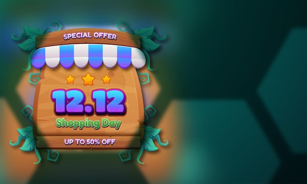 12.12 shopping day flash sale banner template design