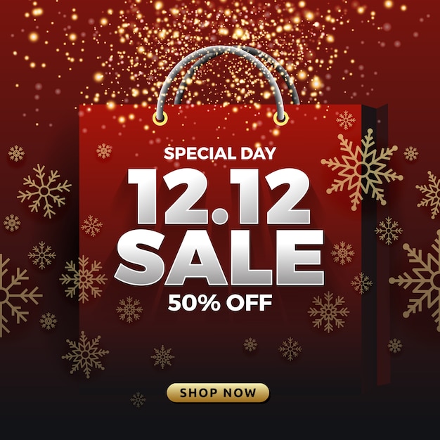 12.12 Shopping day sale banner background