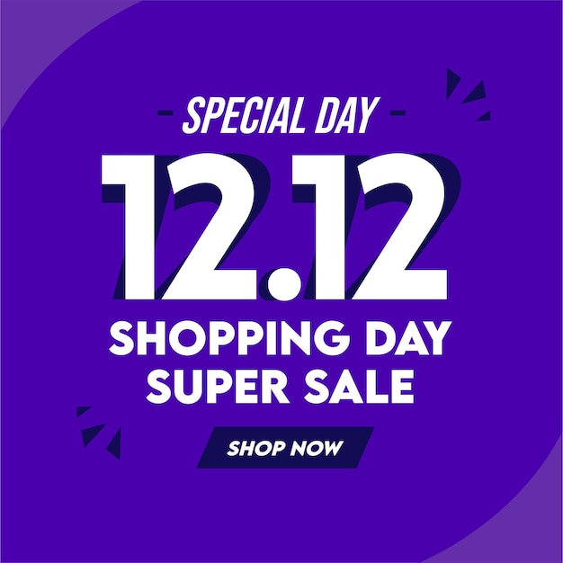 12.12 Shopping day super sale banner template