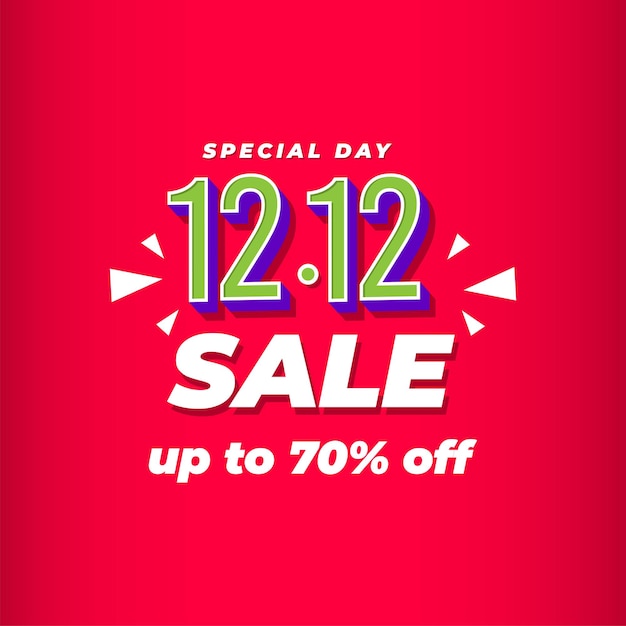 12.12 Special Offer Sale up to 70% off Vector Template Design Illustration