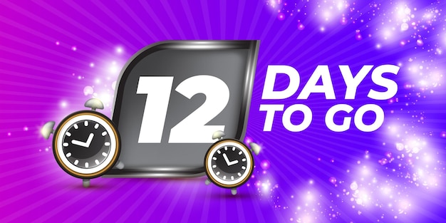 12 days to go banner design template