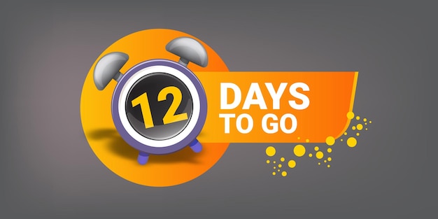 12 days to go banner design template